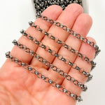 Load image into Gallery viewer, Sterling Silver Black Rhodium Rolo Chain