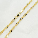 Load image into Gallery viewer, 040G2SLMSIT2. 14K Solid Yellow Gold Wheat Necklace
