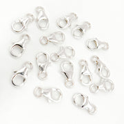 8MM White Sterling Silver Trigger Clasp