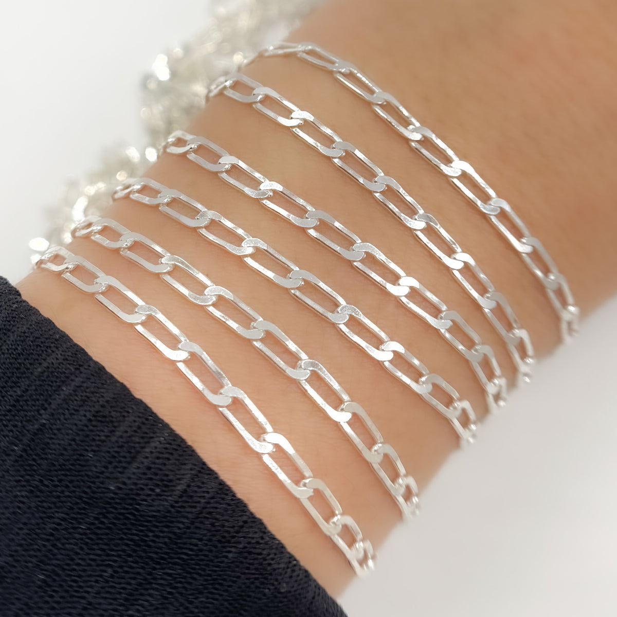 Sterling Silver Flat Curb Chain