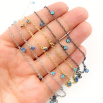 Load image into Gallery viewer, Created Blue Opal Round Shape Dangle Chain. CBO4
