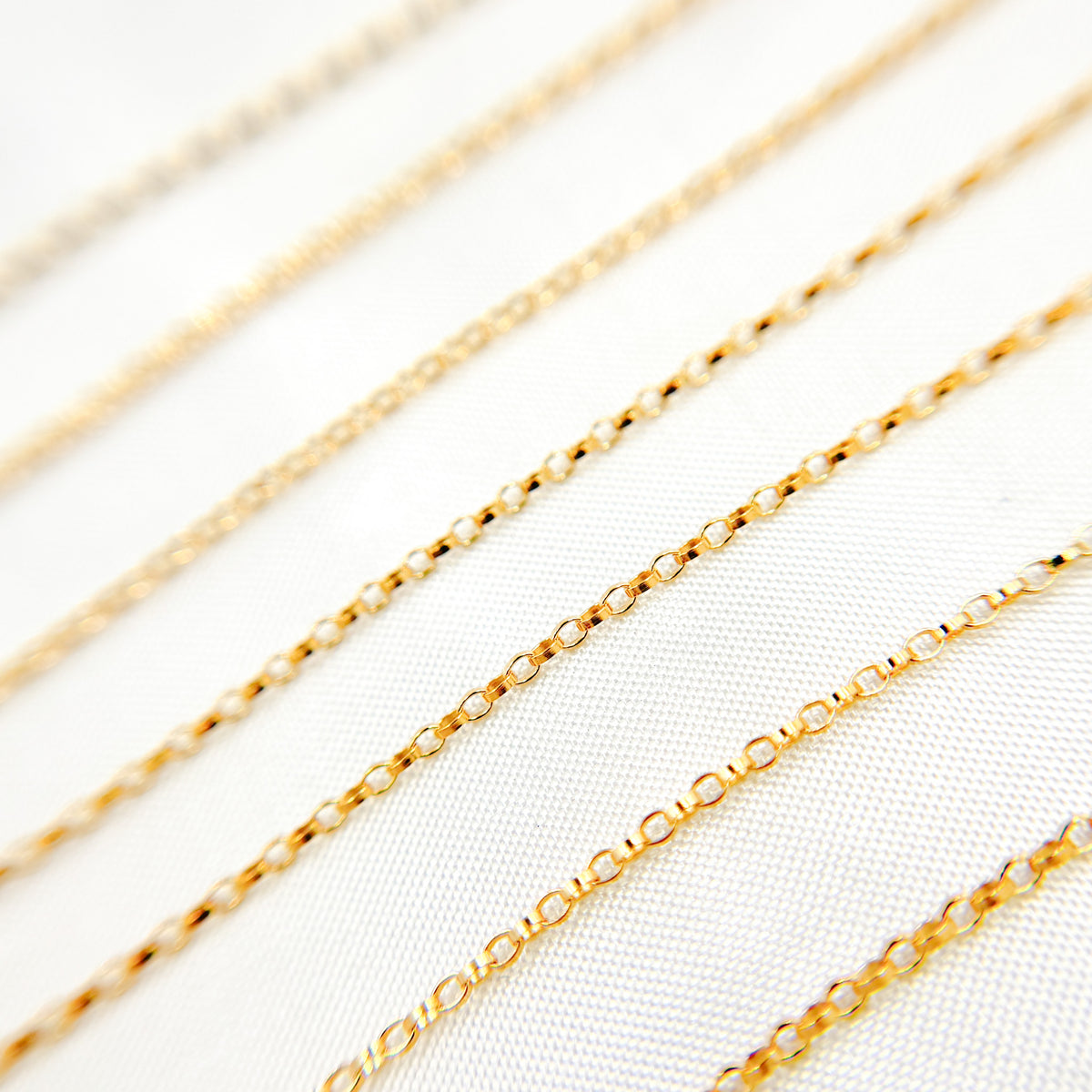 14K Gold Filled Oval Rolo Chain