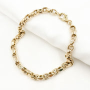 14K Solid Hollow Gold Cable Link Chain