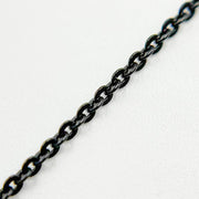 Black Rhodium Sterling Silver Cable Necklace