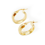 Load image into Gallery viewer, 15850023355.  14K Solid Gold Fancy Round Hollow Hoop Earrings