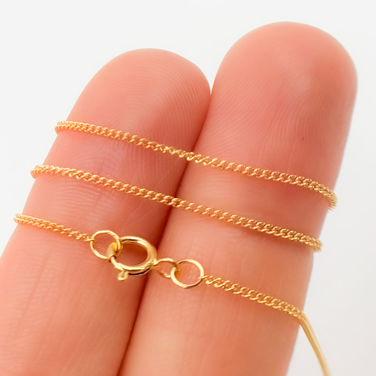 14k Gold Filled Curb Finished Necklace