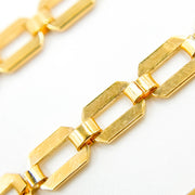 11SM64GF. 14K Gold-Filled Modern Rectangular Fancy Link Chain