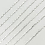 Load image into Gallery viewer, Sterling Silver Diamond Cut Paperclip Link Chain
