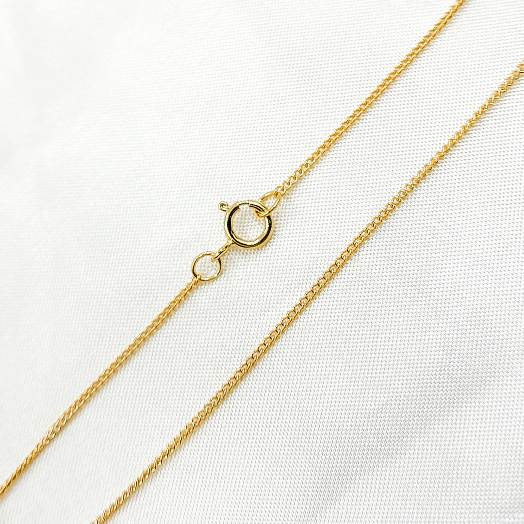 71GFNecklace. 14k Gold Filled Curb Finished Necklace