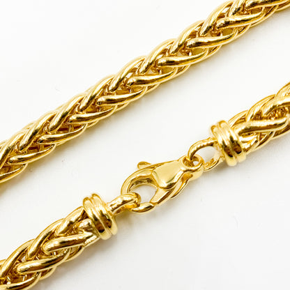 TRE002Bracelet. 14K Solid Gold Hollow Rope Bracelet