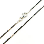 Load image into Gallery viewer, Cable Oxidized Black and Silver Chain with tubes
