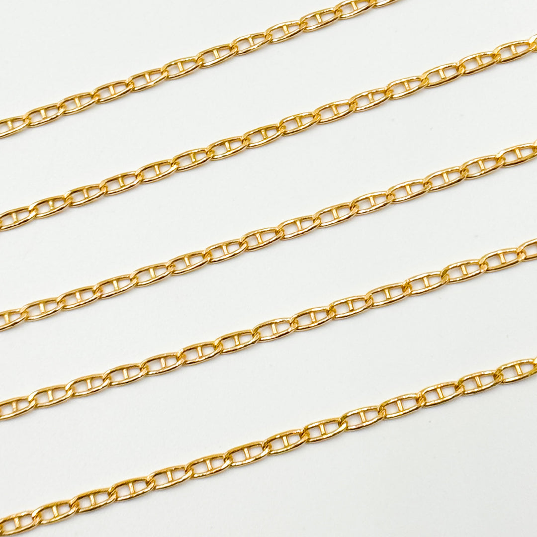 V286GF. 14K Gold Filled Smooth Marina Link Chain
