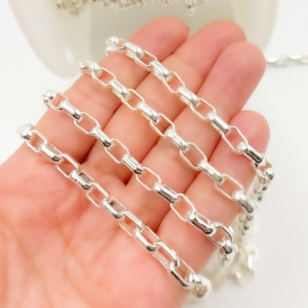 Sterling Silver Smooth Oval Link Chain