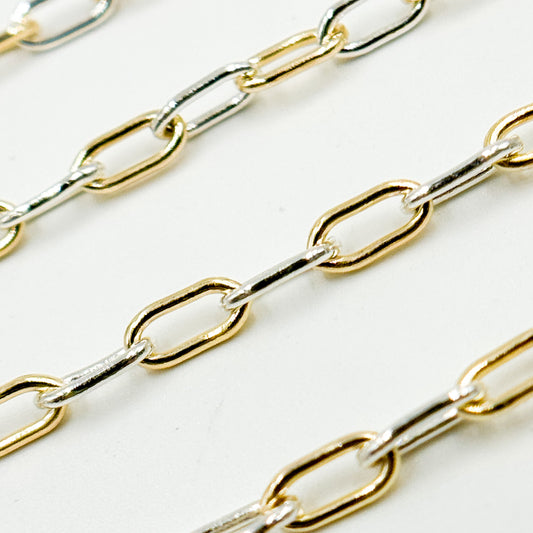 XM/3106XETT. 14k Gold Filled Smooth Paperclip Link Chain