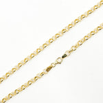 Load image into Gallery viewer, 140HVR0194001. 14K Yellow Gold Round Rolo Chain – Lightweight Hollow Link Necklace