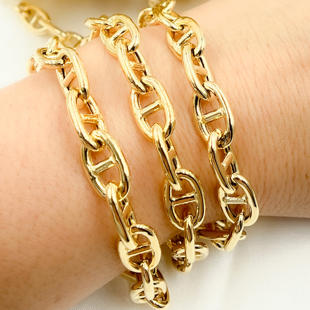 Gold Plated 925 Sterling Silver Marina Chain. Y84GP