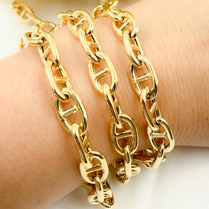Gold Plated 925 Sterling Silver Marina Chain. Y84GP