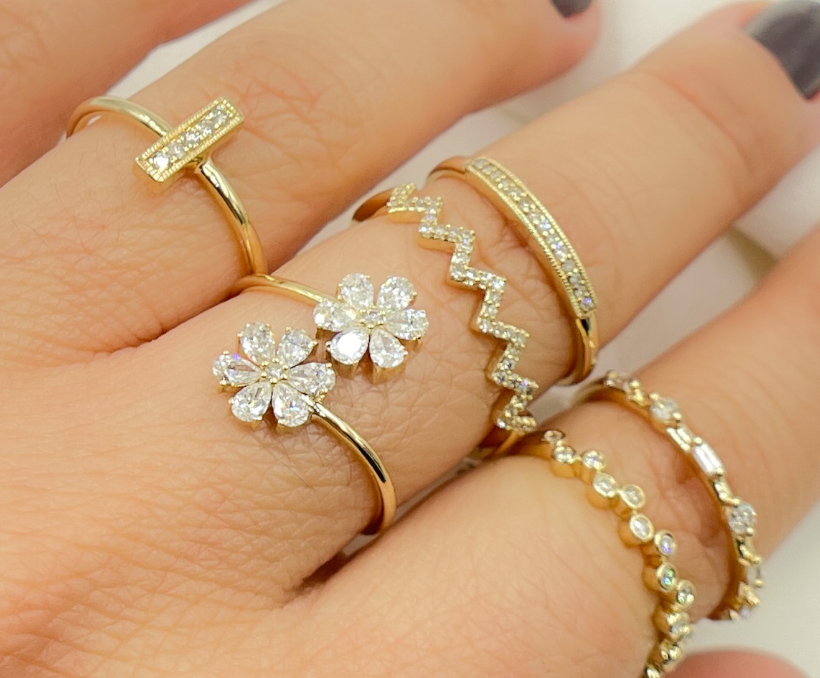 14k solid gold rings