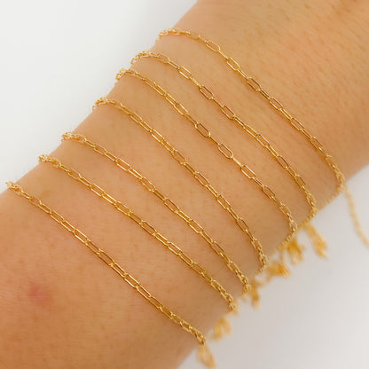 V297GF. 14K Gold Filled Paperclip Link Chain