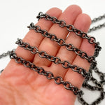 Load image into Gallery viewer, Black Rhodium Sterling Silver Cable Chain