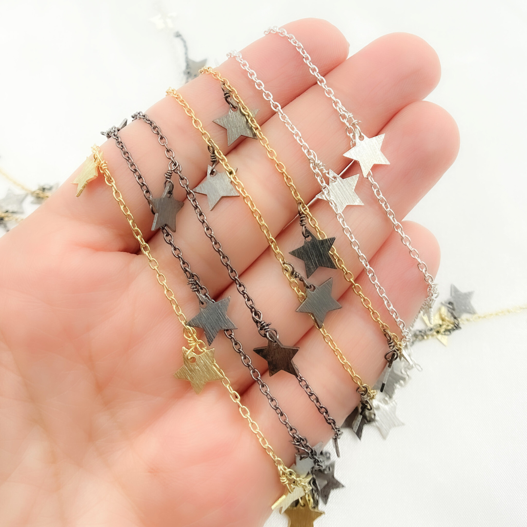 305ST. Star Shape Dangle Wire Chain