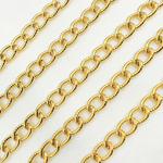 Load image into Gallery viewer, V57GP. Gold Plated 925 Sterling Silver Textured Cable Chain