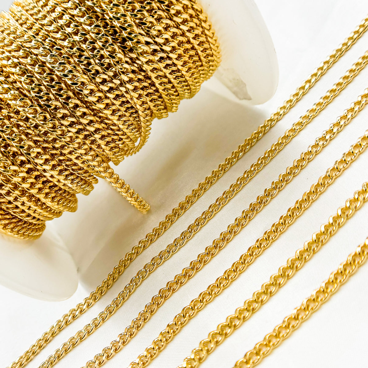 14K Gold Filled Flat Tight Curb Link Chain