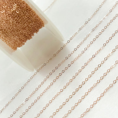 Rose Gold Filled Flat Cable Chain