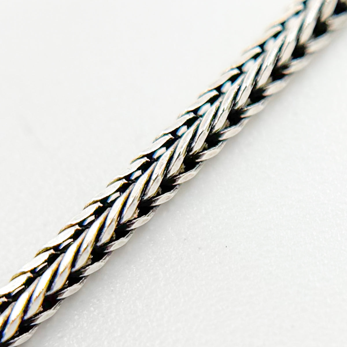 Oxidized Sterling Silver Wheat Necklace