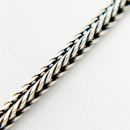 Oxidized Sterling Silver Wheat Necklace