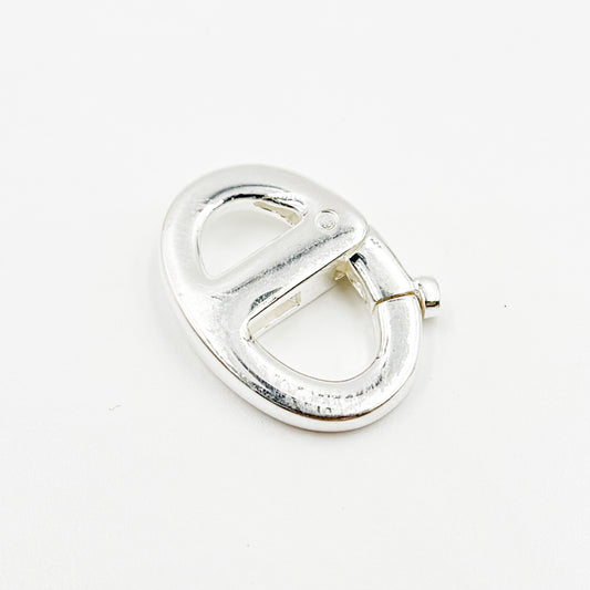 17MM White Sterling Silver Marina Clasp