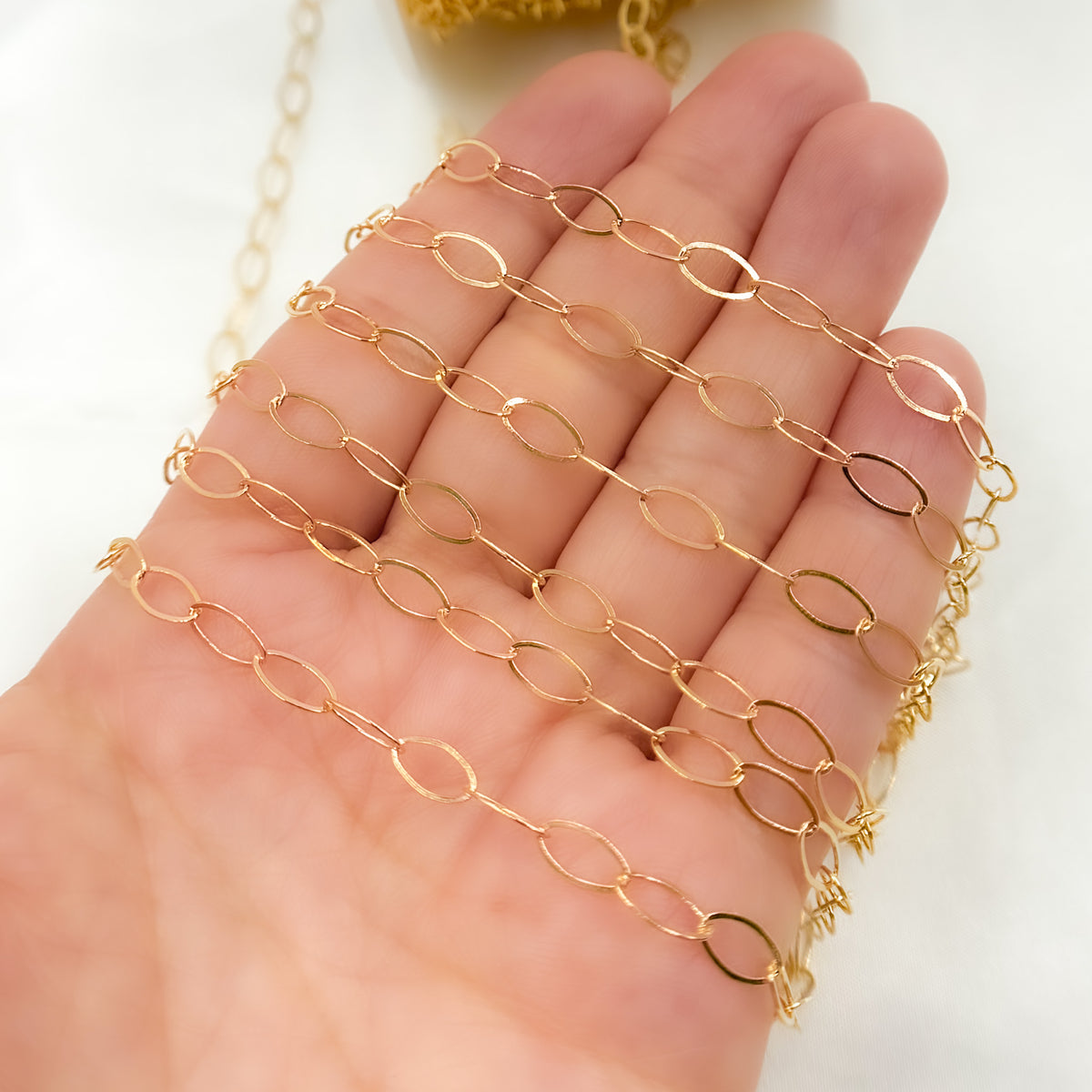 14K Gold-Filled Flat Oval Link Chain
