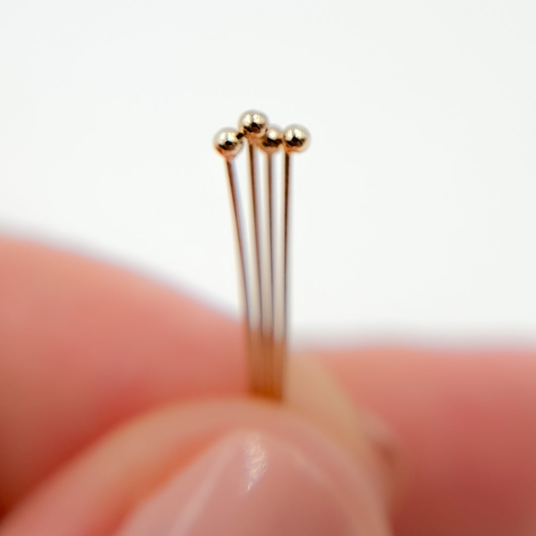 4005377B. 24 Gauge Gold-filled Ball 1.5 Inch Headpin