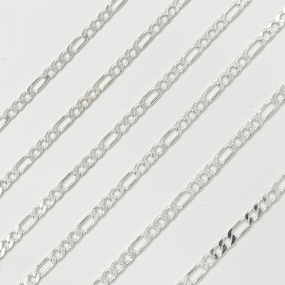 Sterling Silver Flat Figaro Chain