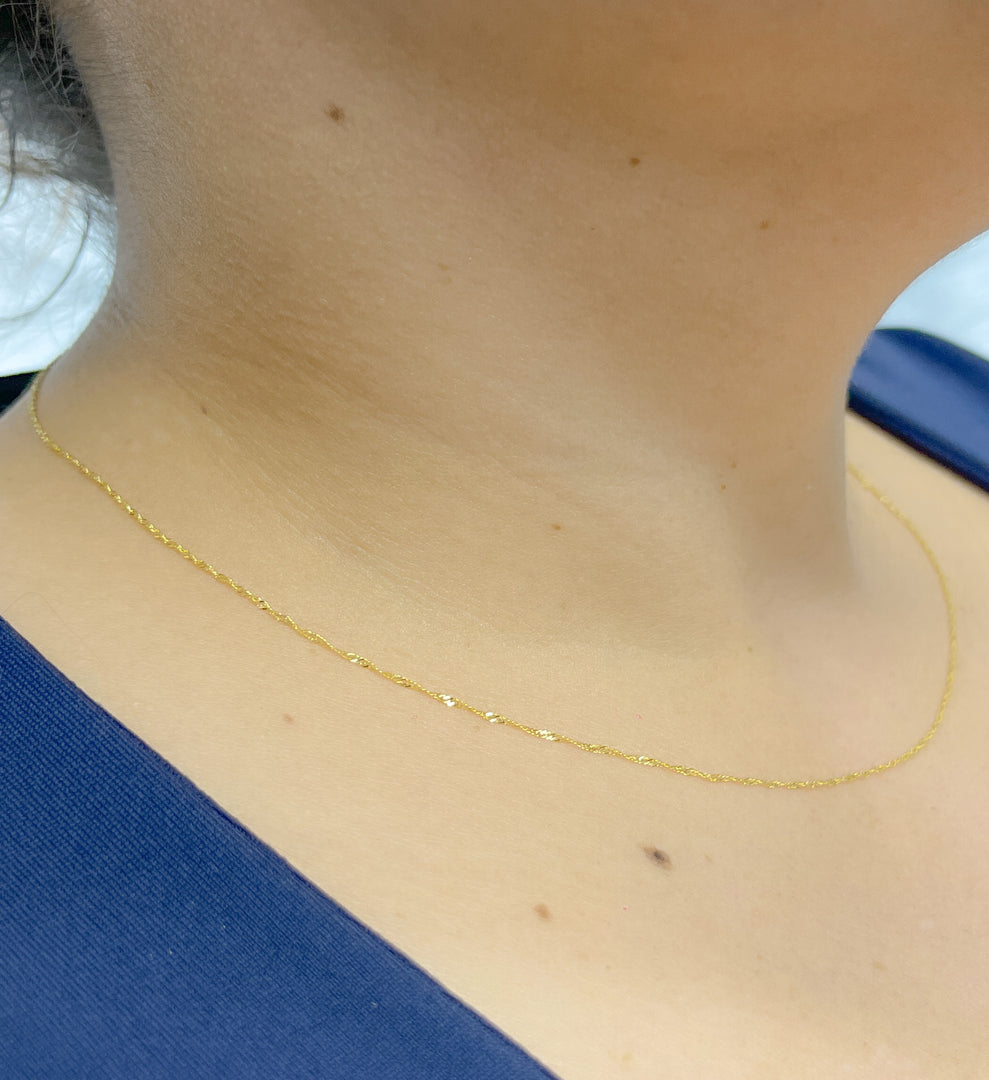 017G2SLMSIT2. 14K Solid Gold Rope Chain