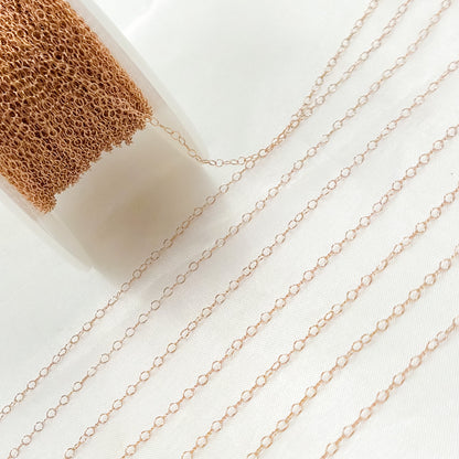 Rose Gold Filled Flat Cable Chain