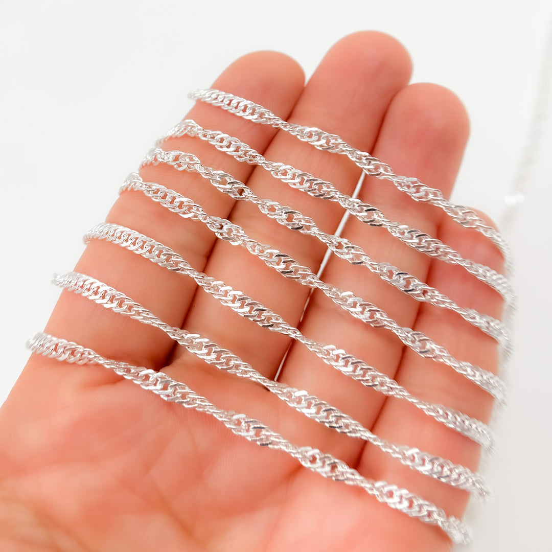 Sterling Silver Singapore Link Chain