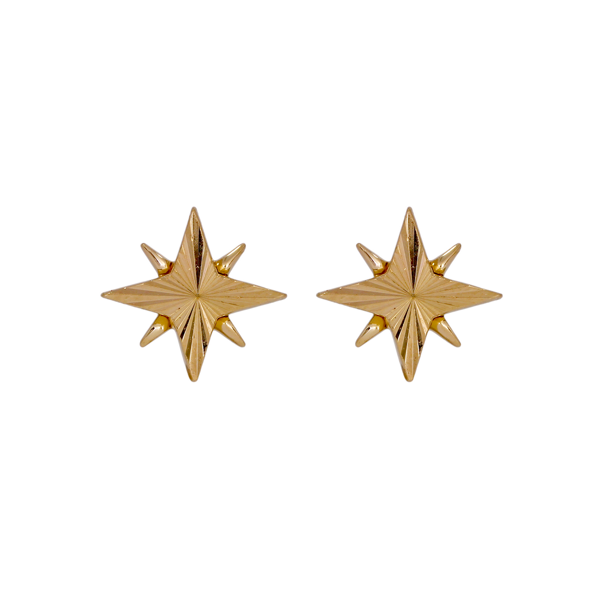 EFZ53568. 14K Solid Gold Star Stud Earrings