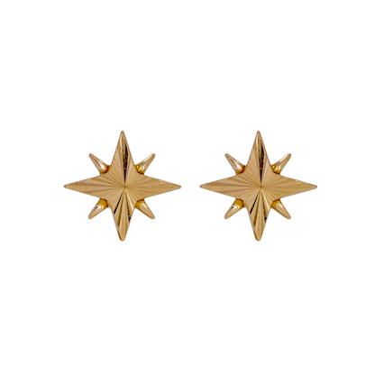 EFZ53568. 14K Solid Gold Star Stud Earrings