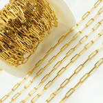 Load image into Gallery viewer, Gold Plated 925 Sterling Silver Diamond Cut Paperclip Chain. Z1GP
