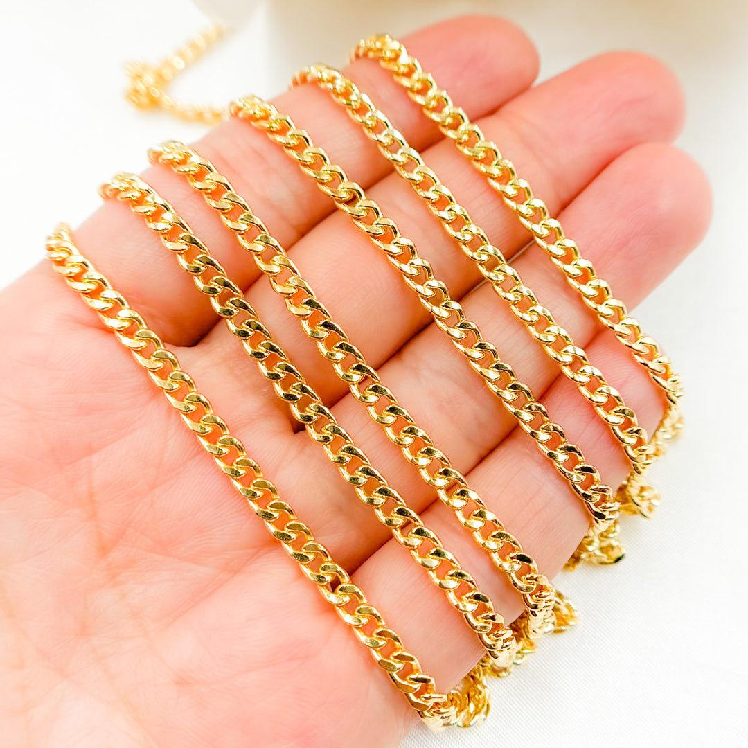 62HRGF. 14K Gold Filled Flat Tight Curb Link Chain