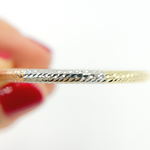 Load image into Gallery viewer, GER77. 14K Tri-Color Gold Diamond-Cut Hollow Hoop Earrings