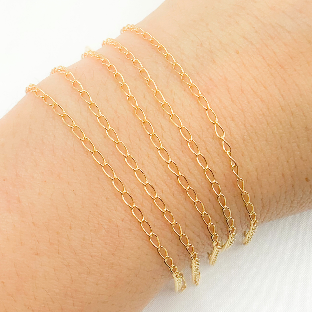 14k Gold Filled Cable Chain. 1608CGF