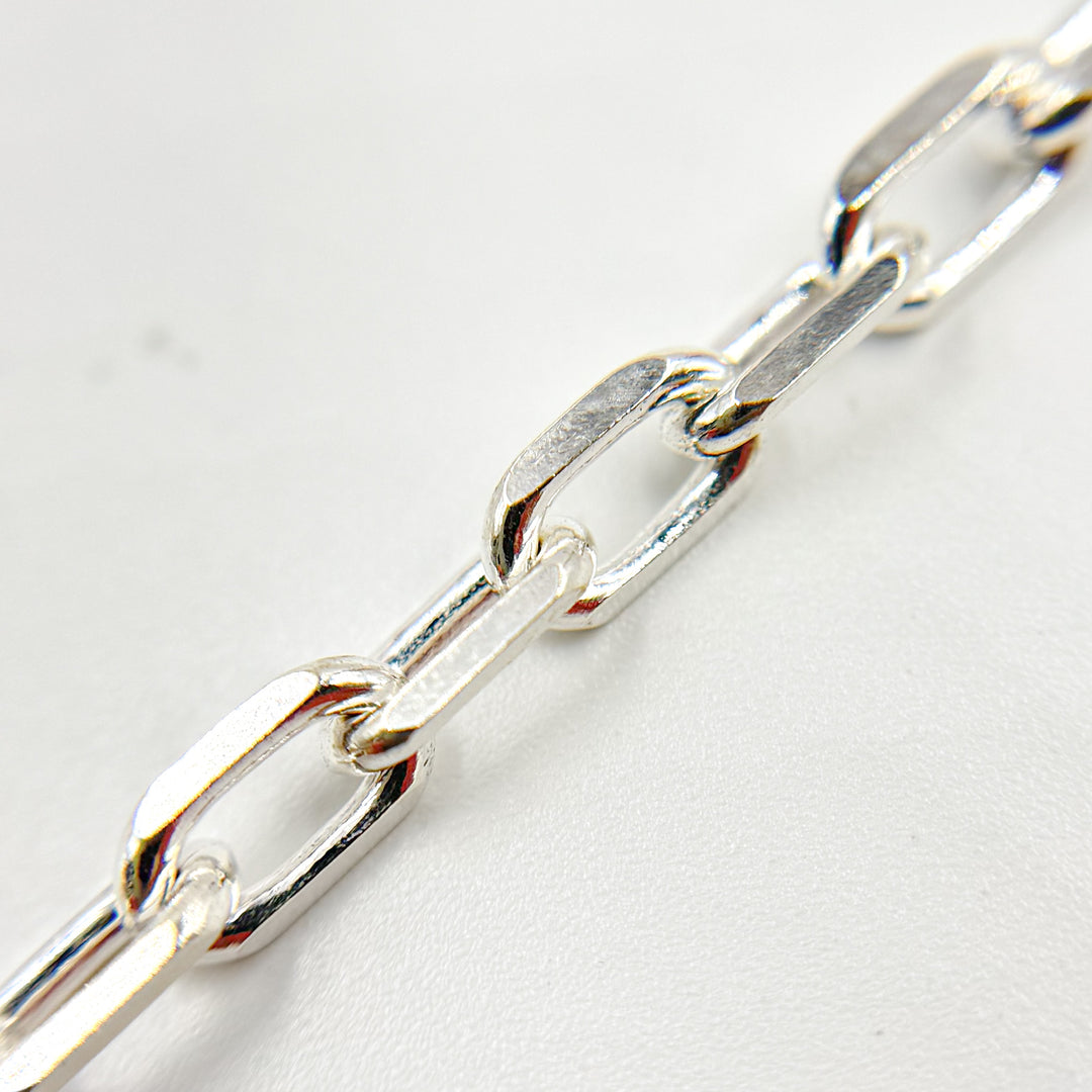 Y7SS. Sterling Silver Diamond Cut Oval Link Chain