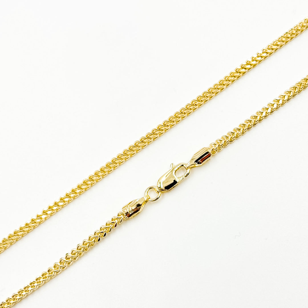 060HVI2004000. 14K Yellow Gold Hollow Franco Chain