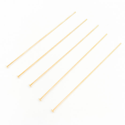22 Gauge Gold-filled Flat 2 Inch Headpin