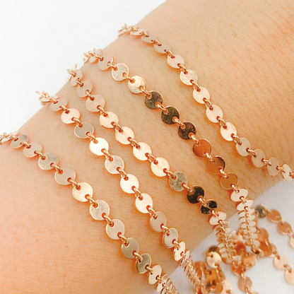 Rose Gold Filled Disc Chain