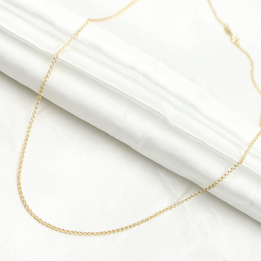 025SPLLG. 14K Solid Gold Wheat Necklace