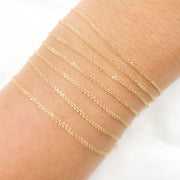 Solid Gold Wheat Chain Necklace