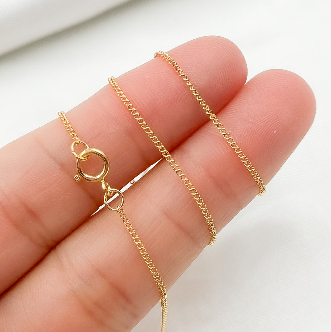 71GFNecklace. 14k Gold Filled Curb Finished Necklace